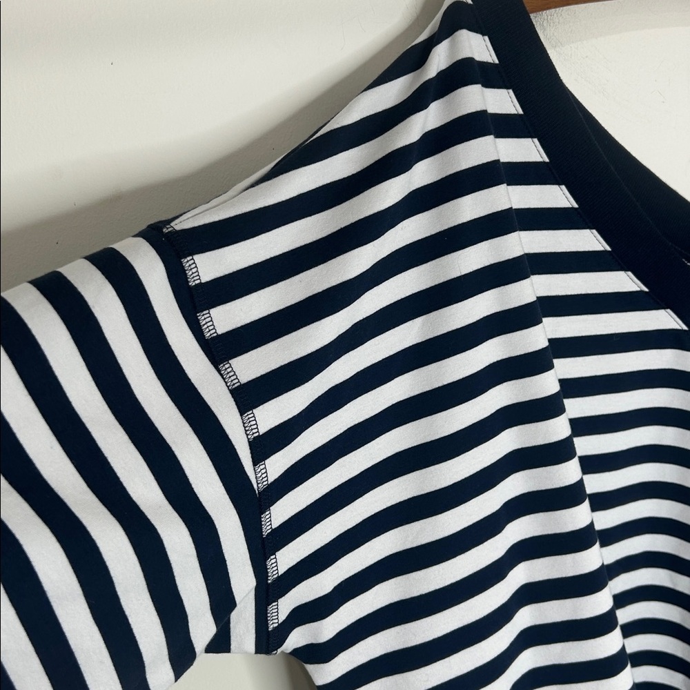 J. JILL FIT Navy White Striped French Terry V-Neck Sweatshirt Size 3X - Picture 5 of 9